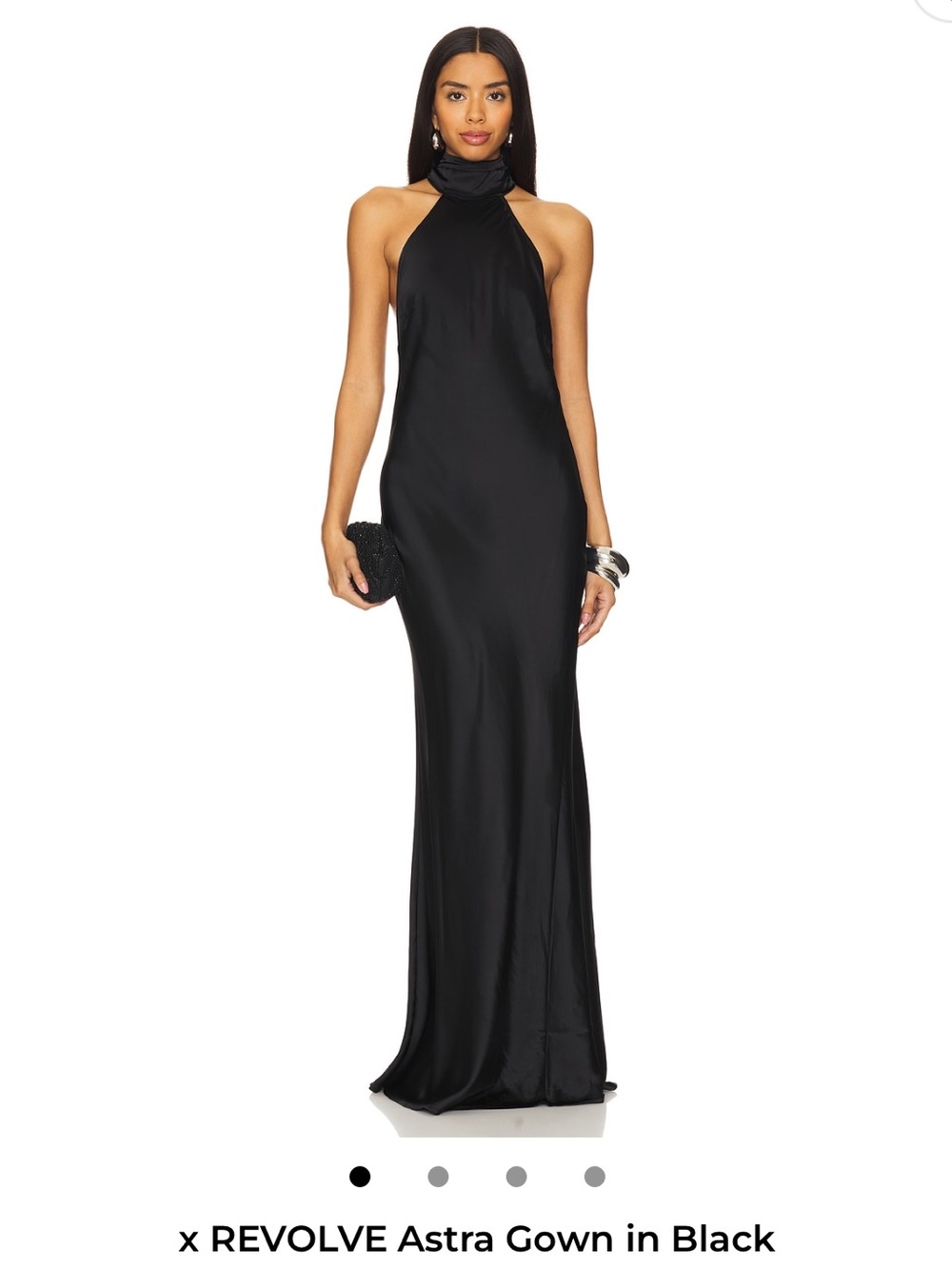 House of Harlow 1960 Black Halter Maxi Gown
